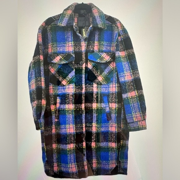 NWT BLANK NYC plaid Shacket - Picture 3 of 5